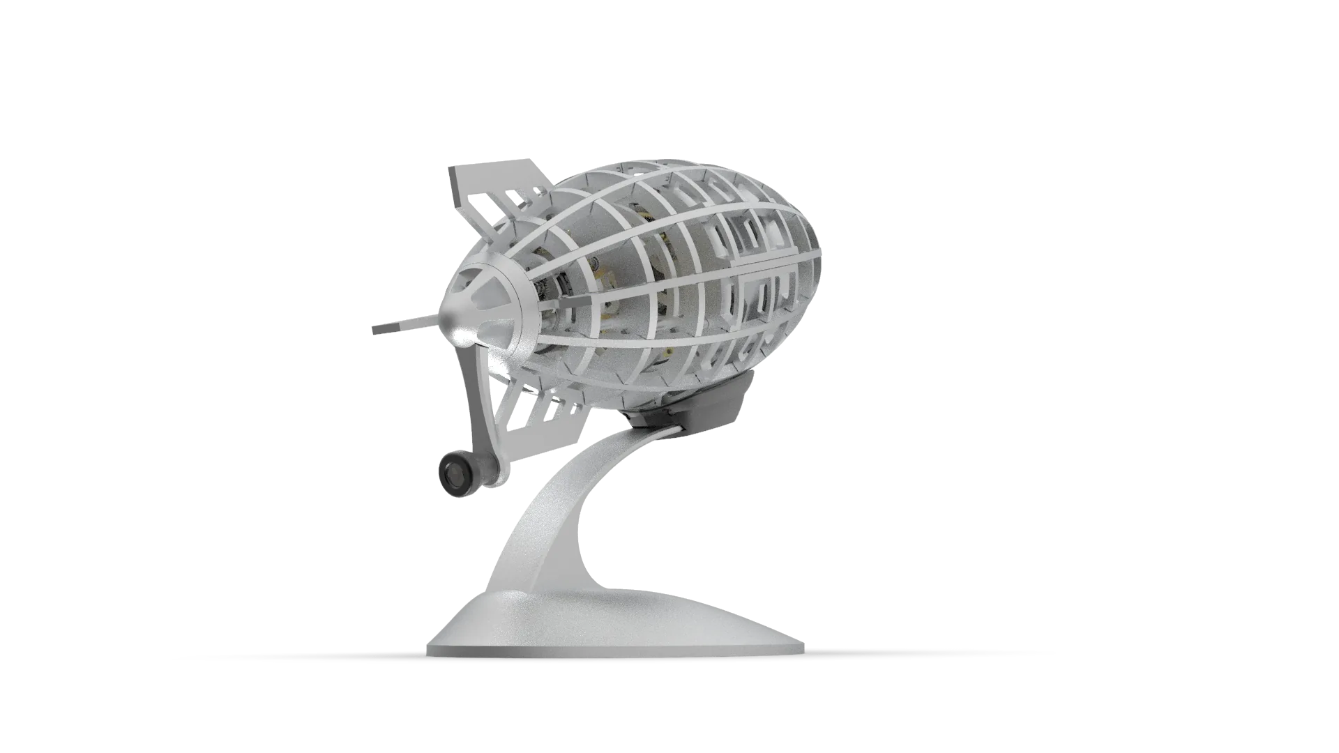 Dos — Aéronef Vallemont, aluminium incolore